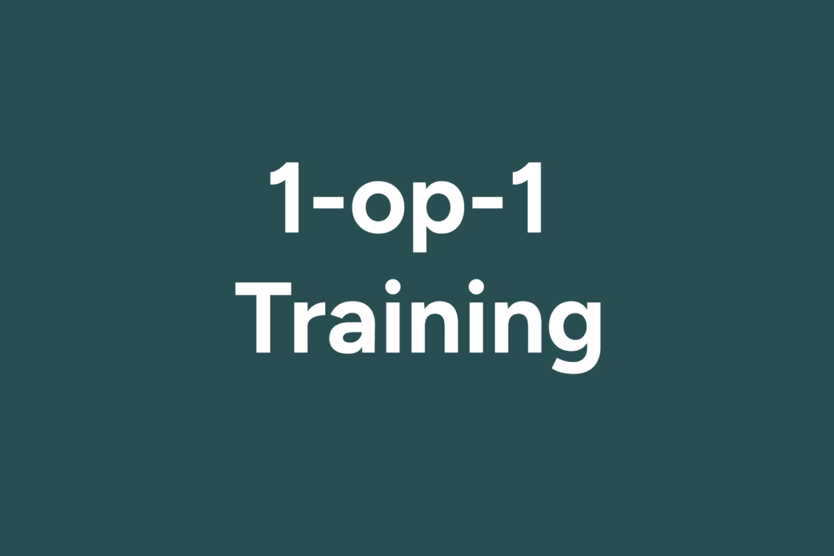 1 op 1 training your website made easy