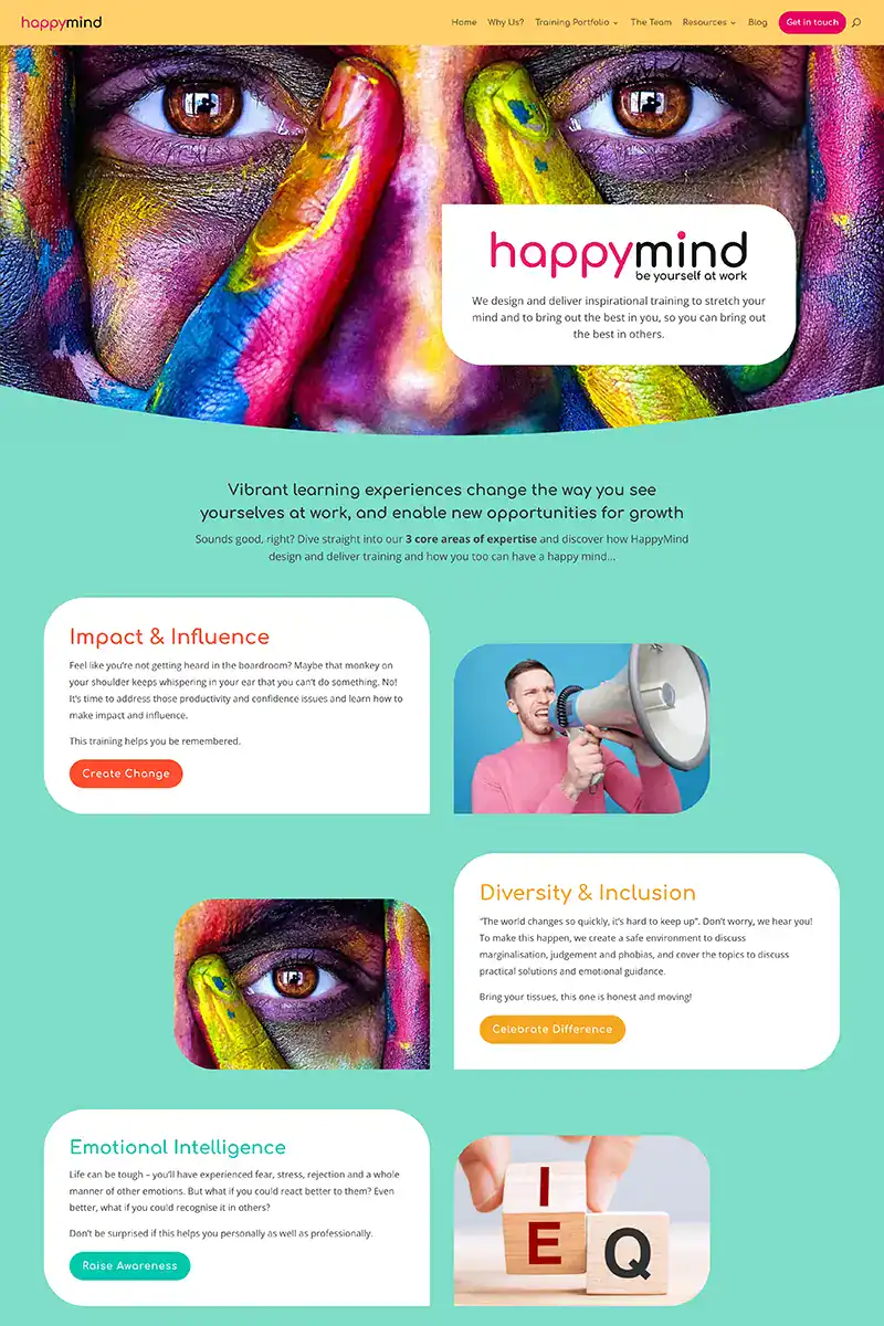 Webdesign Portfolio HappyMind Training