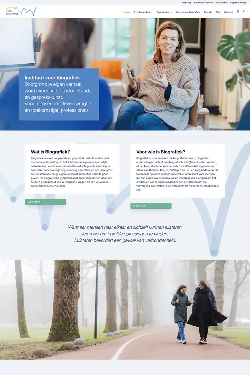 Webdesign Portfolio Instituut voor Biografiek