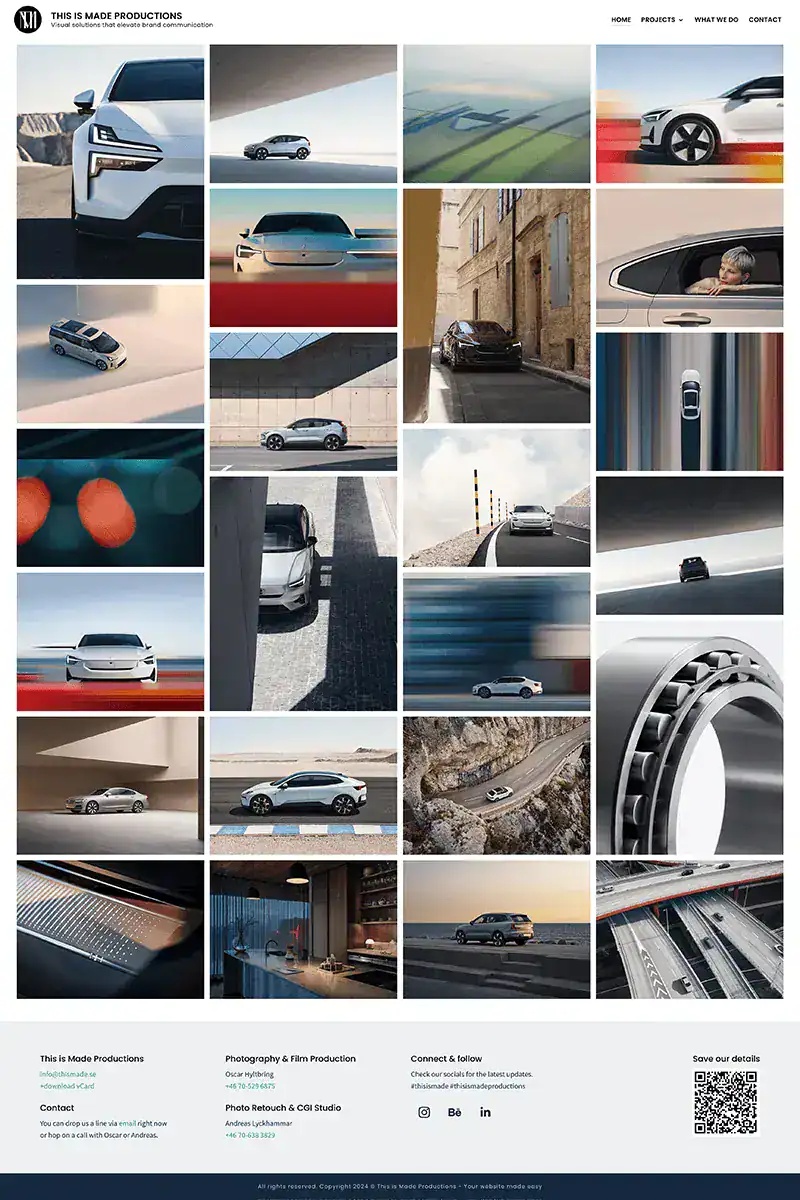 Webdesign Portfolio This is Made Productions