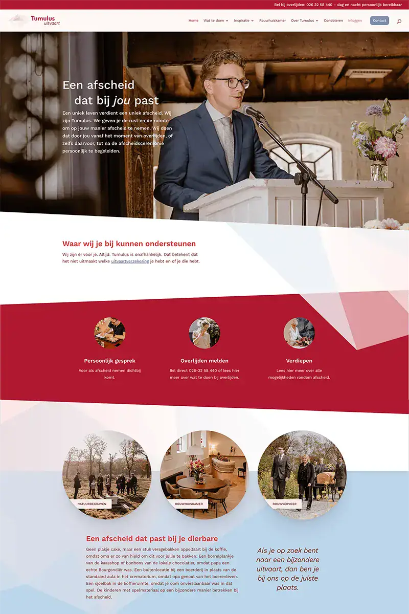 Webdesign Portfolio Tumulus uitvaart