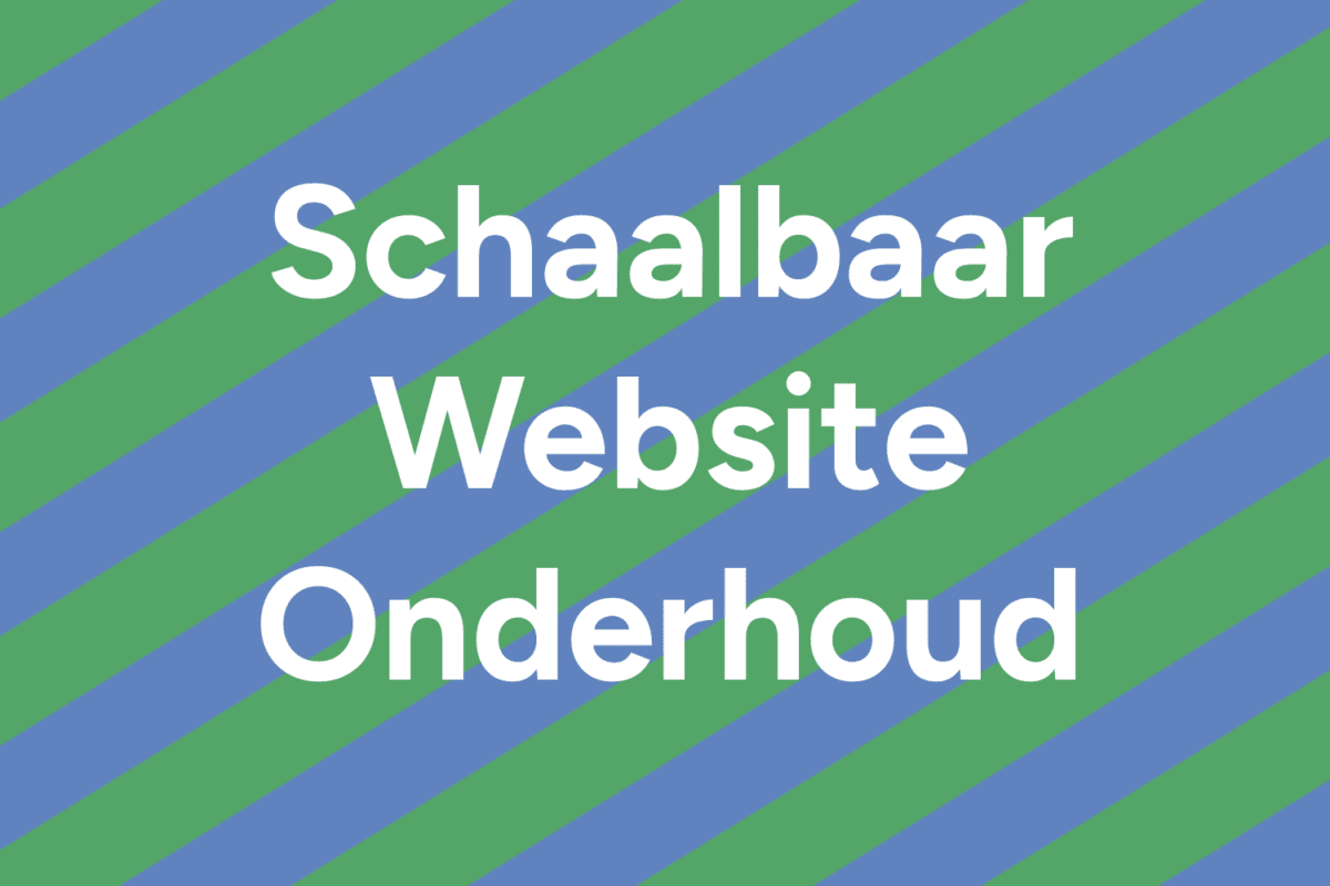 schaalbaar website onderhoud your website made easy