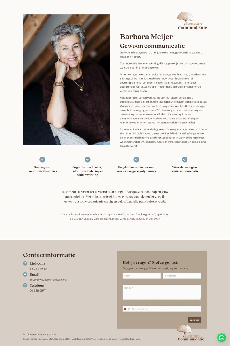 Web design portfolio Gewoon communicatie Web design portfolio Gewoon communicatie