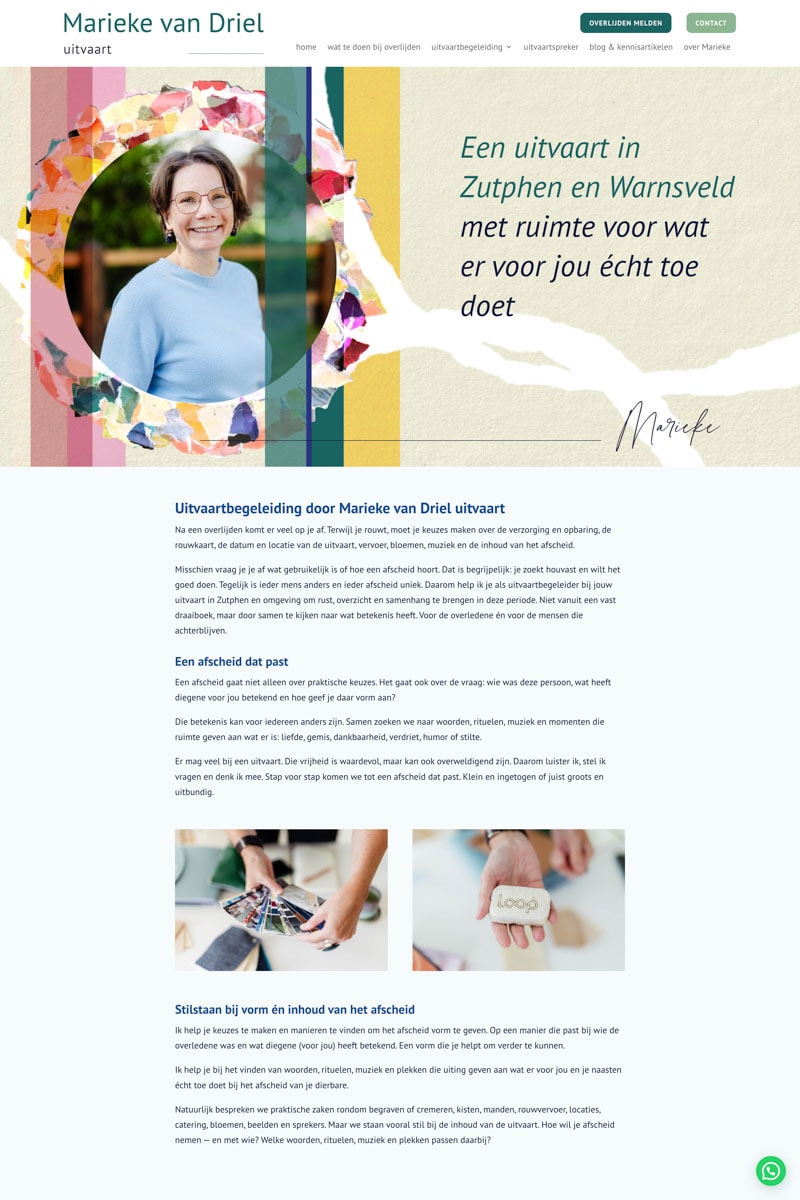 funeral web design portfolio in Zutphen nw Web design portfolio for a funeral director in Zutphen