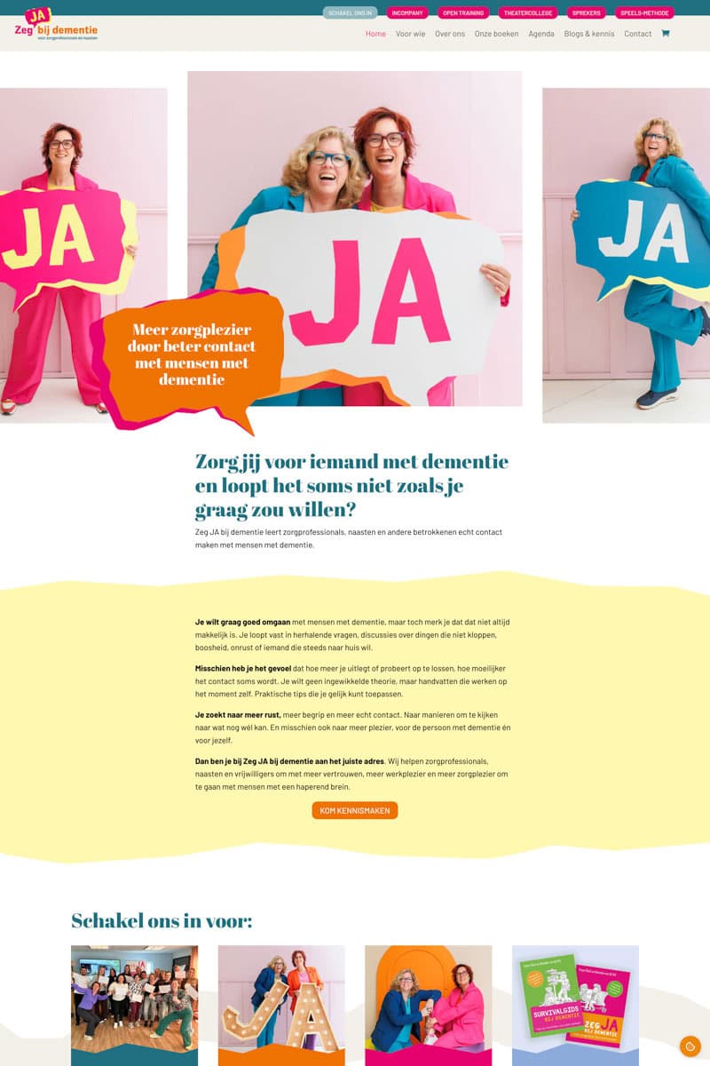 Web design portfolio Say YES to dementia Web design portfolio Say YES to dementia
